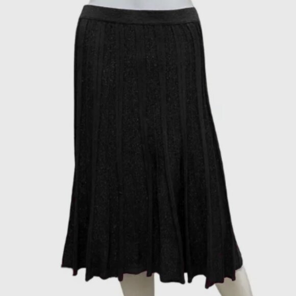 Vivienne Tam Ribbed A-Line Circle Swing Skirt - Picture 1 of 12